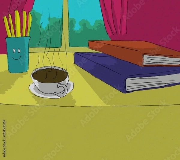 Obraz Libros y Café