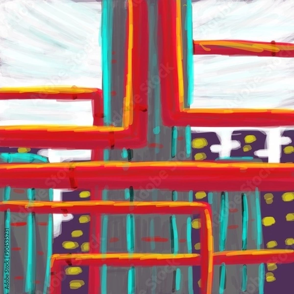 Obraz Tuberías Rojas