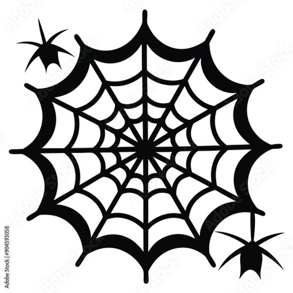 Fototapeta Spider Webs Halloween Vector Elements Set.