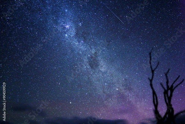 Obraz オーストラリアの天の川と流れ星