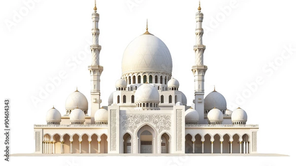 Obraz A large white building with a dome on top