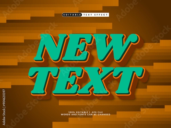 Fototapeta new text editable text effect in modern and bold text style