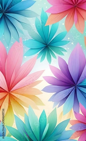 Fototapeta seamless floral pattern