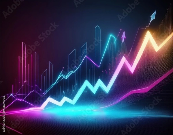 Obraz The Price Drop Analyzing a Futuristic Stock Market Crash