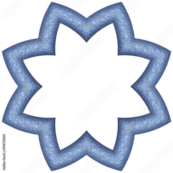 Obraz Transparent Frame - Blue Pattern