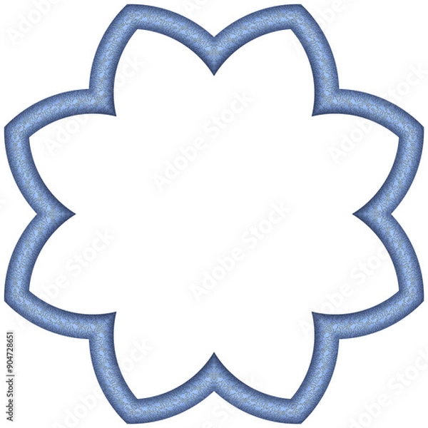 Obraz Transparent Frame - Blue Pattern