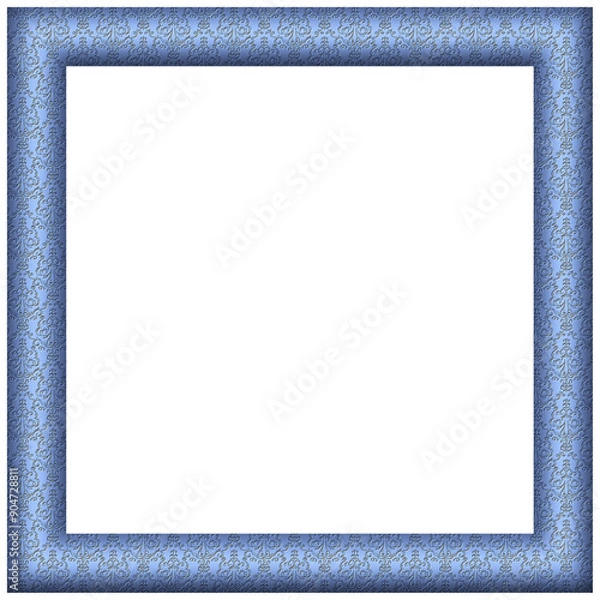 Obraz Transparent Frame - Blue Pattern