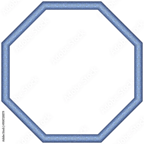 Obraz Transparent Frame - Blue Pattern
