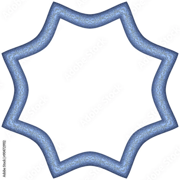 Obraz Transparent Frame - Blue Pattern