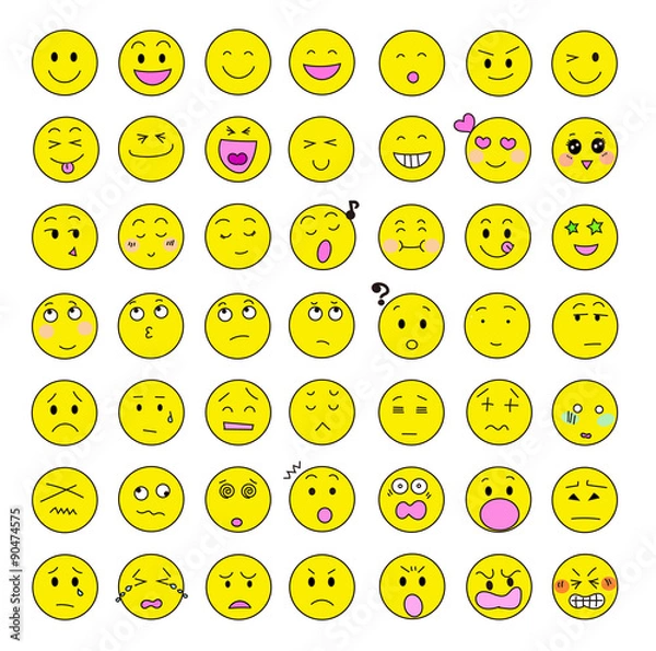 Obraz 表情　顔　セット　バリエーション