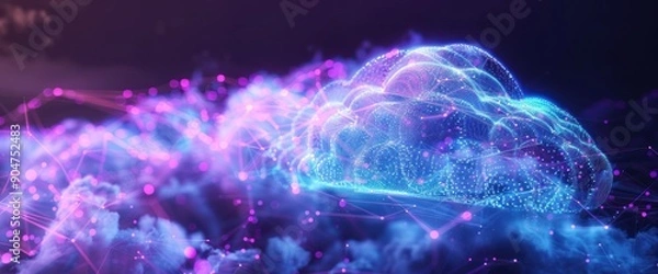 Fototapeta Abstract Cloud Network Visualization