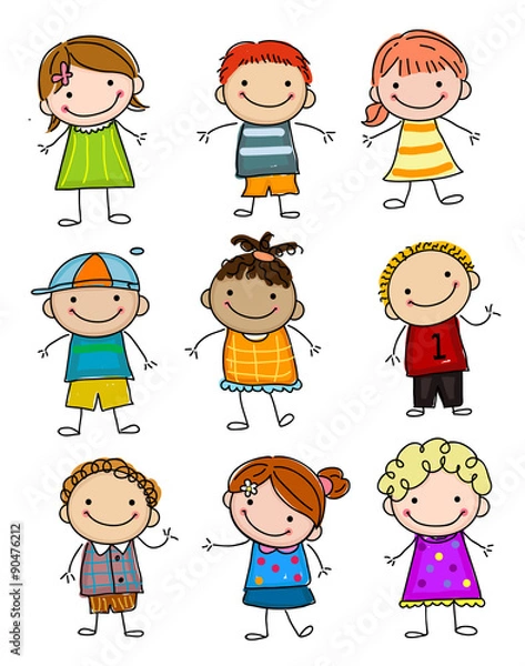 Fototapeta Sketch kids