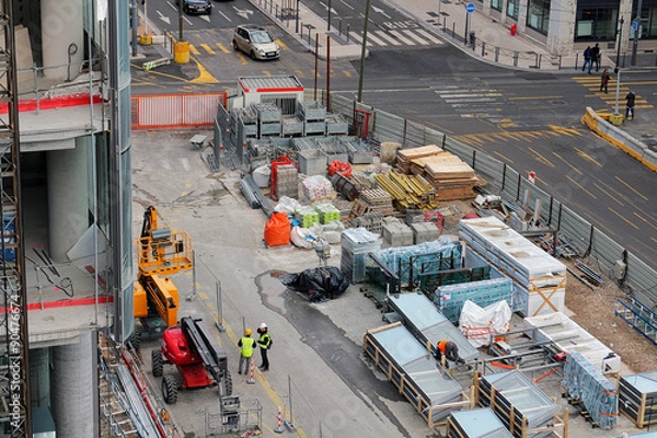 Obraz chantier de construction urbaine