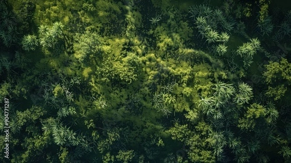 Fototapeta 17. Wilderness, realistic style, complementary colors, nature-inspired pattern, aerial view, ambient light, shadows,