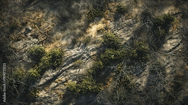 Fototapeta 17. Wilderness, realistic style, complementary colors, nature-inspired pattern, aerial view, ambient light, shadows,