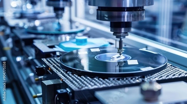 Fototapeta High-Tech Vinyl Record Manufacturing Process