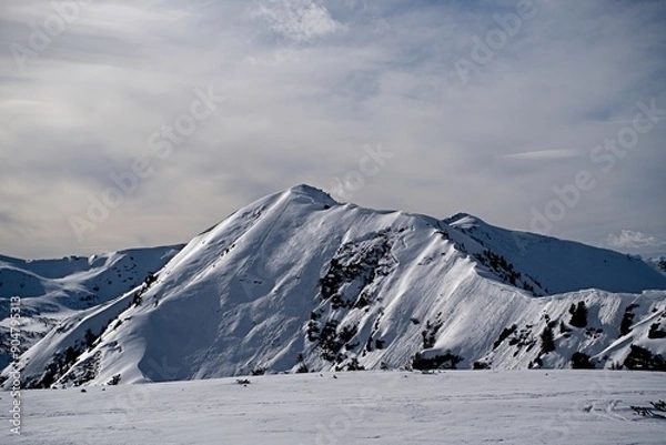 Obraz Winter Landscape with Snow-Covered Mountains