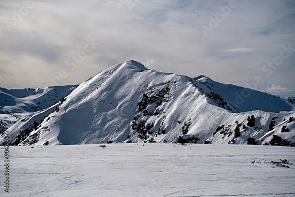 Obraz Winter Landscape with Snow-Covered Mountains