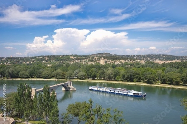 Fototapeta Rhone River, Avignon, Francja