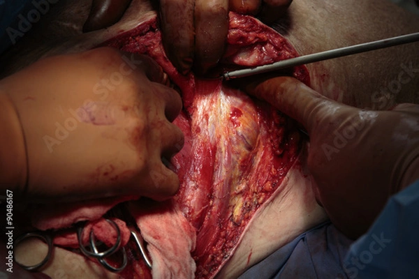 Obraz Back muscles during surgery