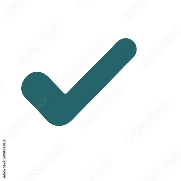 Fototapeta check, tick, mark, icon, ok, yes, sign, symbol, 3d