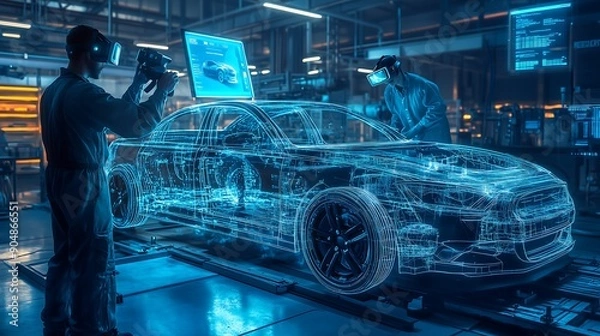 Obraz Virtual Reality Car Design