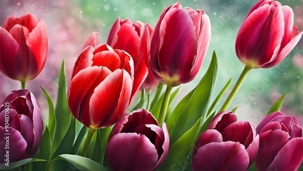 Fototapeta various red petals
Generative AI