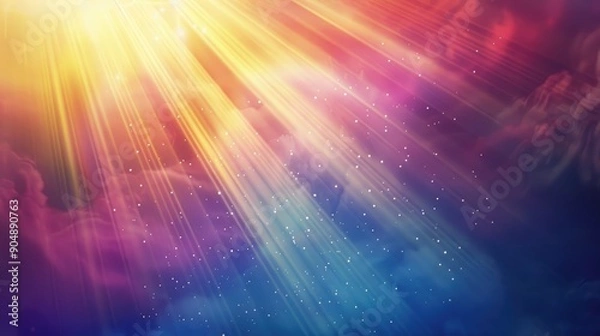 Fototapeta Light rays on abstract backdrop