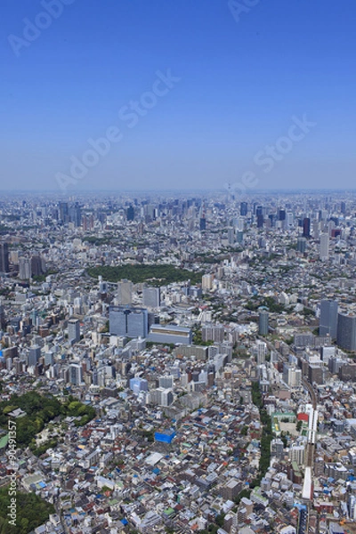 Obraz 都心の風景／目黒周辺の空撮