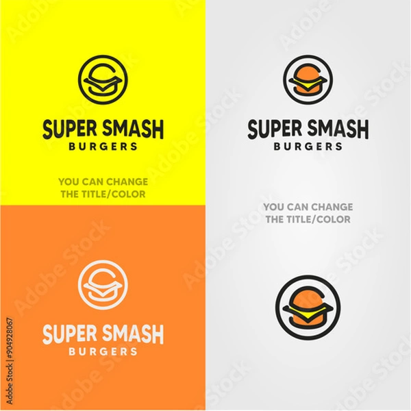 Obraz SUPER SMASH BURGER LOGO