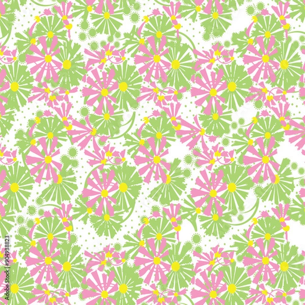Obraz Floral seamless pattern on master background. Modern floral  ,Toile de Jouy

