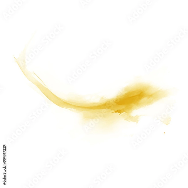 Fototapeta Ink splash of yellow color on a transparent background