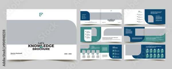 Obraz multipurpose business company profile landscape brochure design for geometric shape