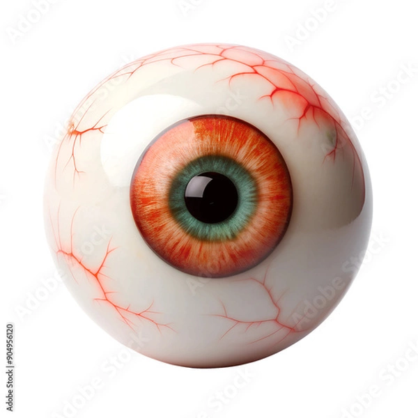 Obraz A single Halloween eye jelly on isolated PNG background.