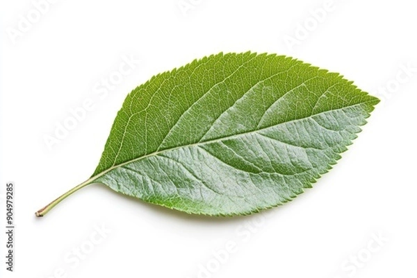 Fototapeta Apple Leaf, isolated on white background, full depth of field, ai