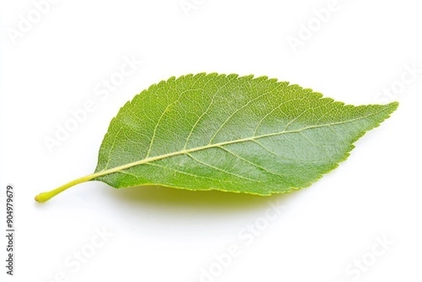 Fototapeta Apple Leaf, isolated on white background, full depth of field, ai
