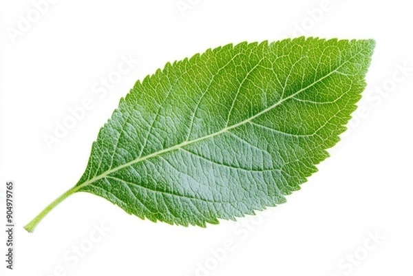 Fototapeta Apple Leaf, isolated on white background, full depth of field, ai