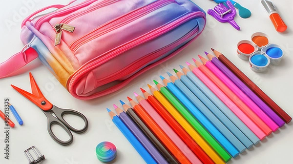 Fototapeta School Supplies