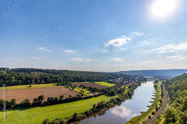 Obraz Das Bild zeigt einen Teil der Weser.