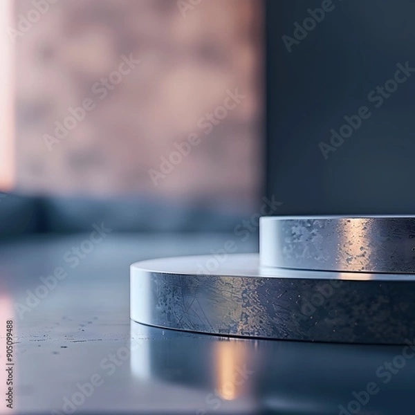 Fototapeta Beautiful Of 3d Realistic Of Empty podium mockup stage realistic for Product Showcase