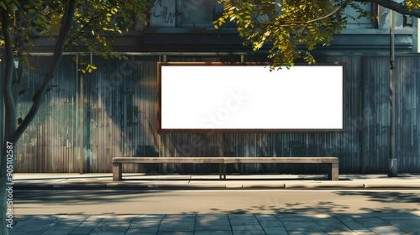 Obraz billboard and copy space on white screen