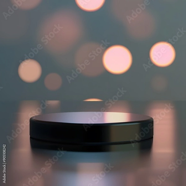 Fototapeta Beautiful Of 3d Realistic Of Empty podium mockup stage realistic for Product Showcase