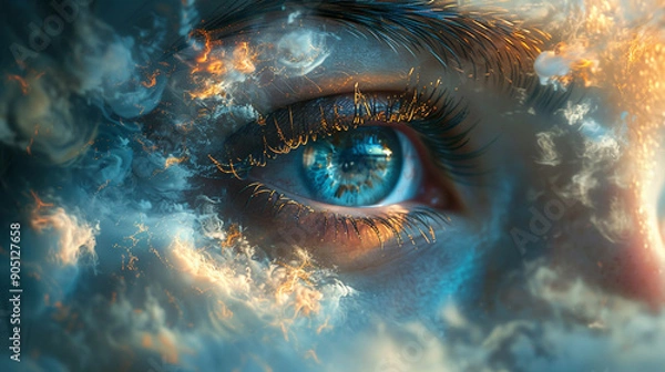 Fototapeta Arcturian Starseed Journey: Discovering advanced spirituality and innovation from the stars.