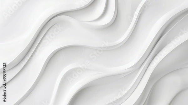 Fototapeta Clean and simple white abstract background with generous copy space, ideal for professional advertising or minimalist wallpaper design.
