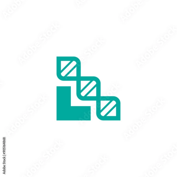 Obraz DNA Stairs Logo