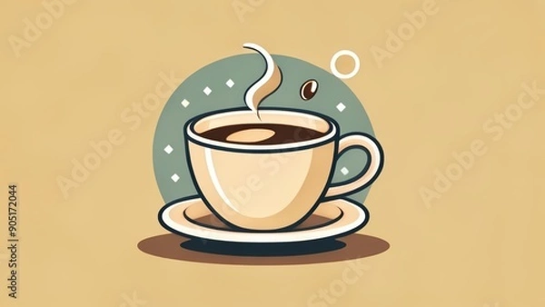 Fototapeta  A warm cup of coffee a moment of tranquility