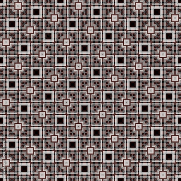 Obraz Decorative dark geometric artwork with seamless repeating pattern