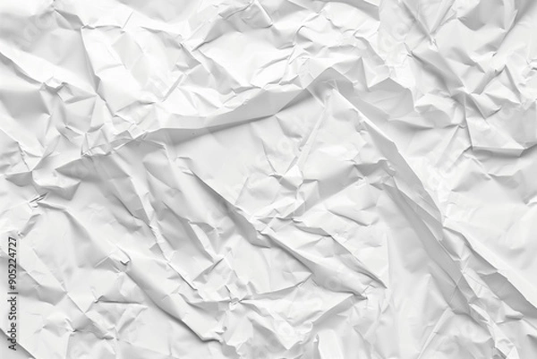Fototapeta A crumpled white paper texture