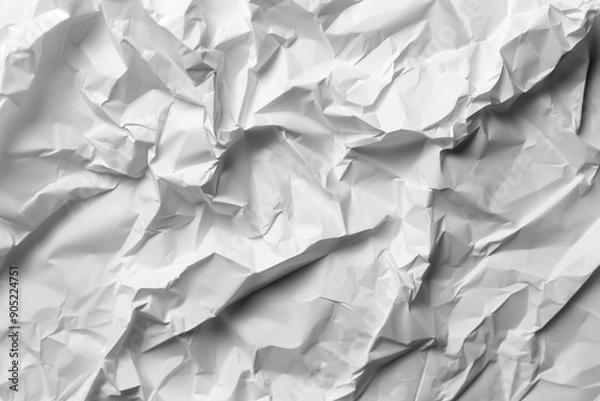 Fototapeta A crumpled white paper texture