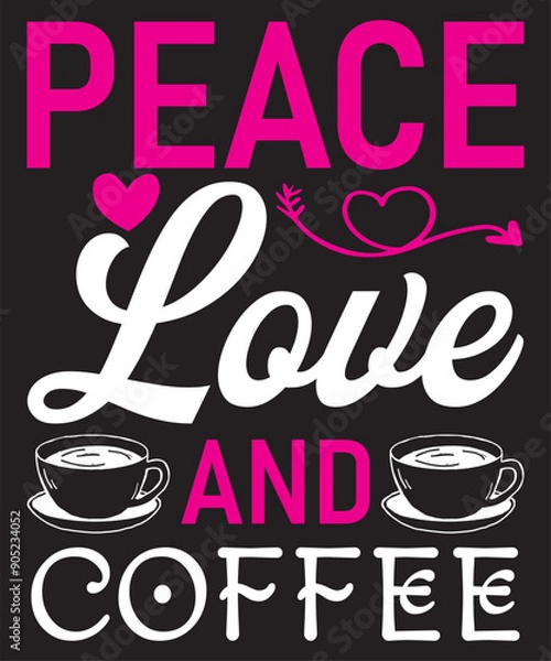 Obraz coffee t-shirt design